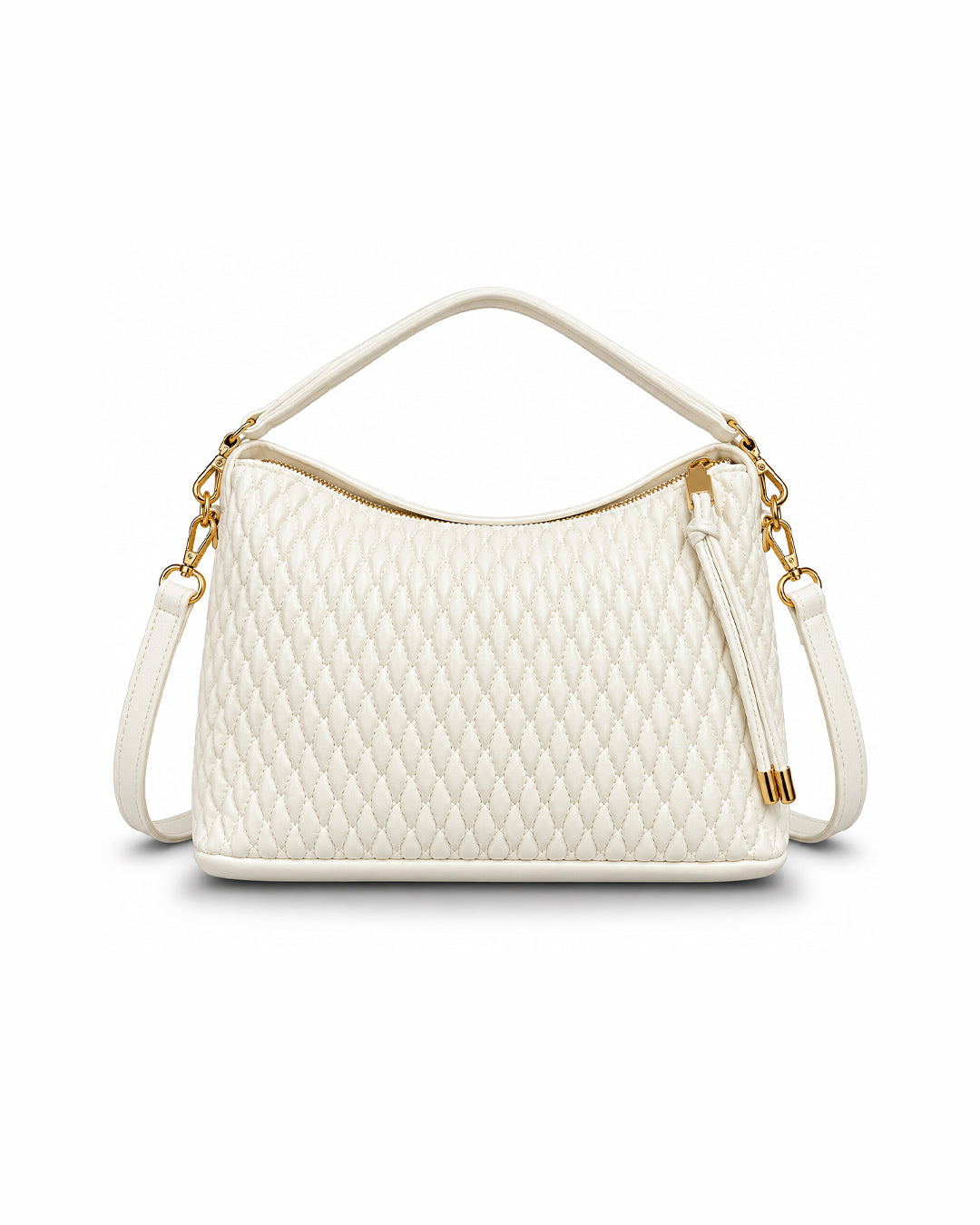 Midnight Quilted Charm Hobo Bag