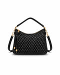 Midnight Quilted Charm Hobo Bag