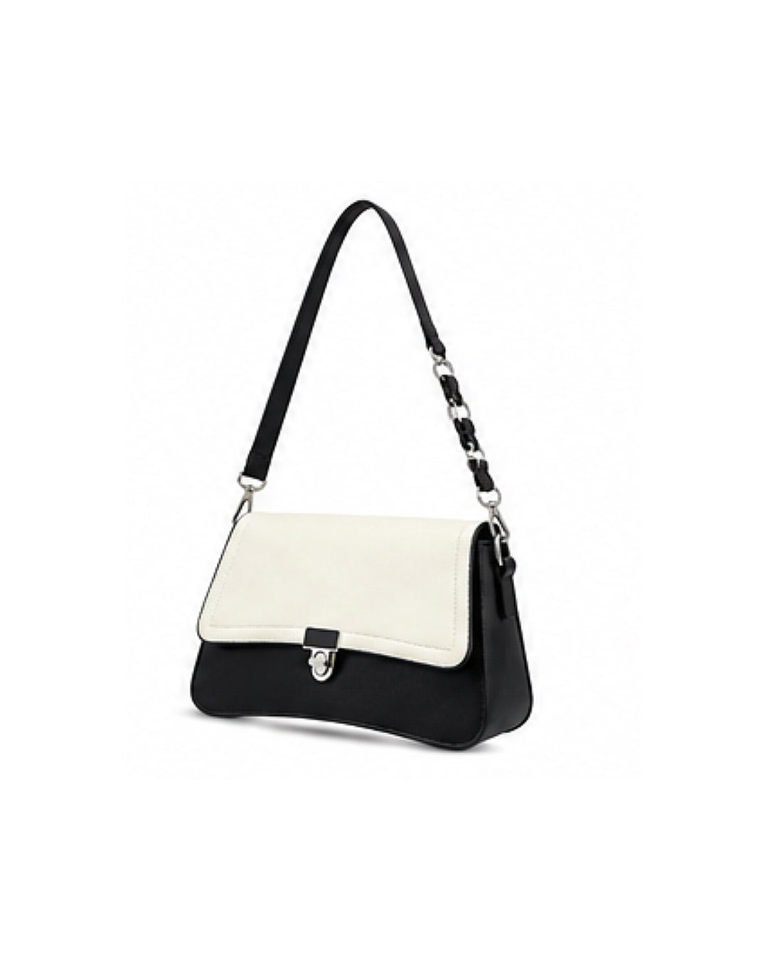 Monochrome Twist Shoulder Bag