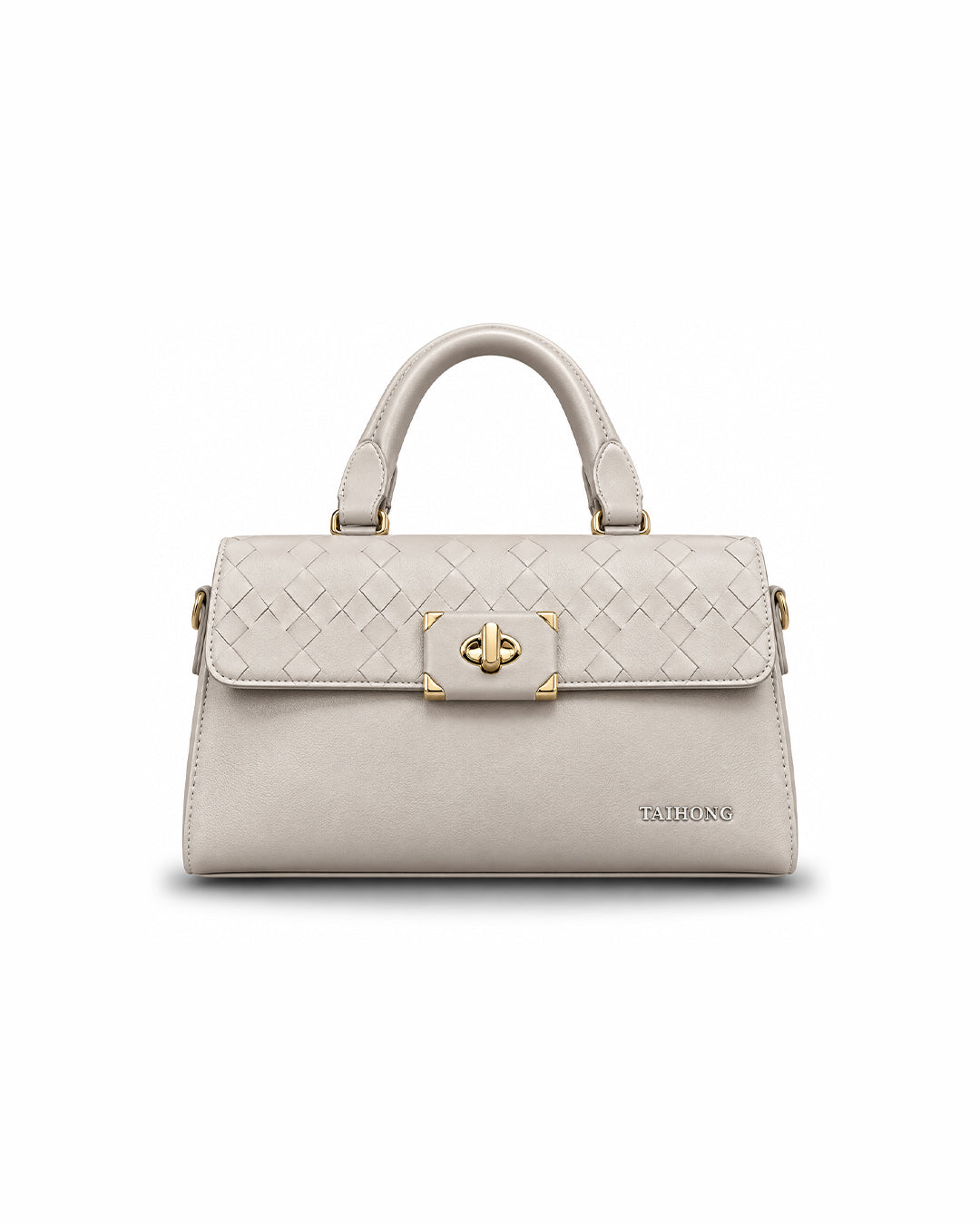 The Taihong Grey Woven Satchel
