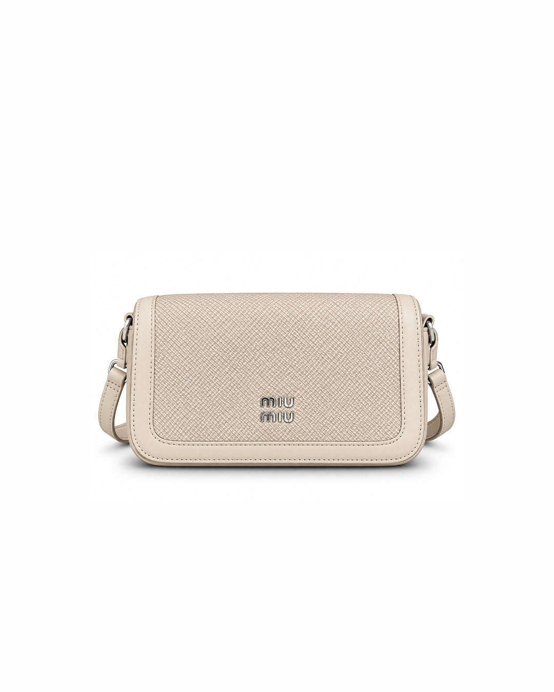The Miu Miu Cream Woven Crossbody