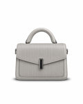 The Grey Ribbed Structured Satchel