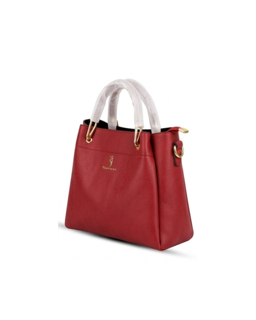The Crimson Red Gold-Bar Handbag
