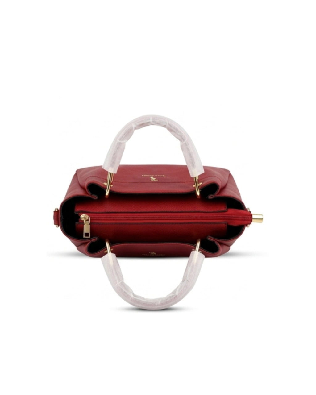 The Crimson Red Gold-Bar Handbag