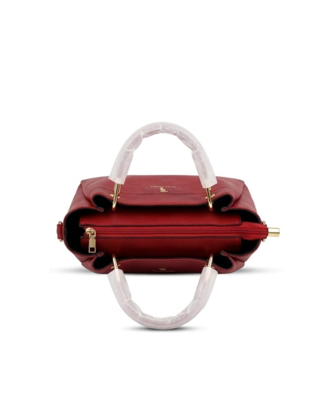 The Crimson Red Gold-Bar Handbag