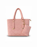 Pink Diamond Weave Tote