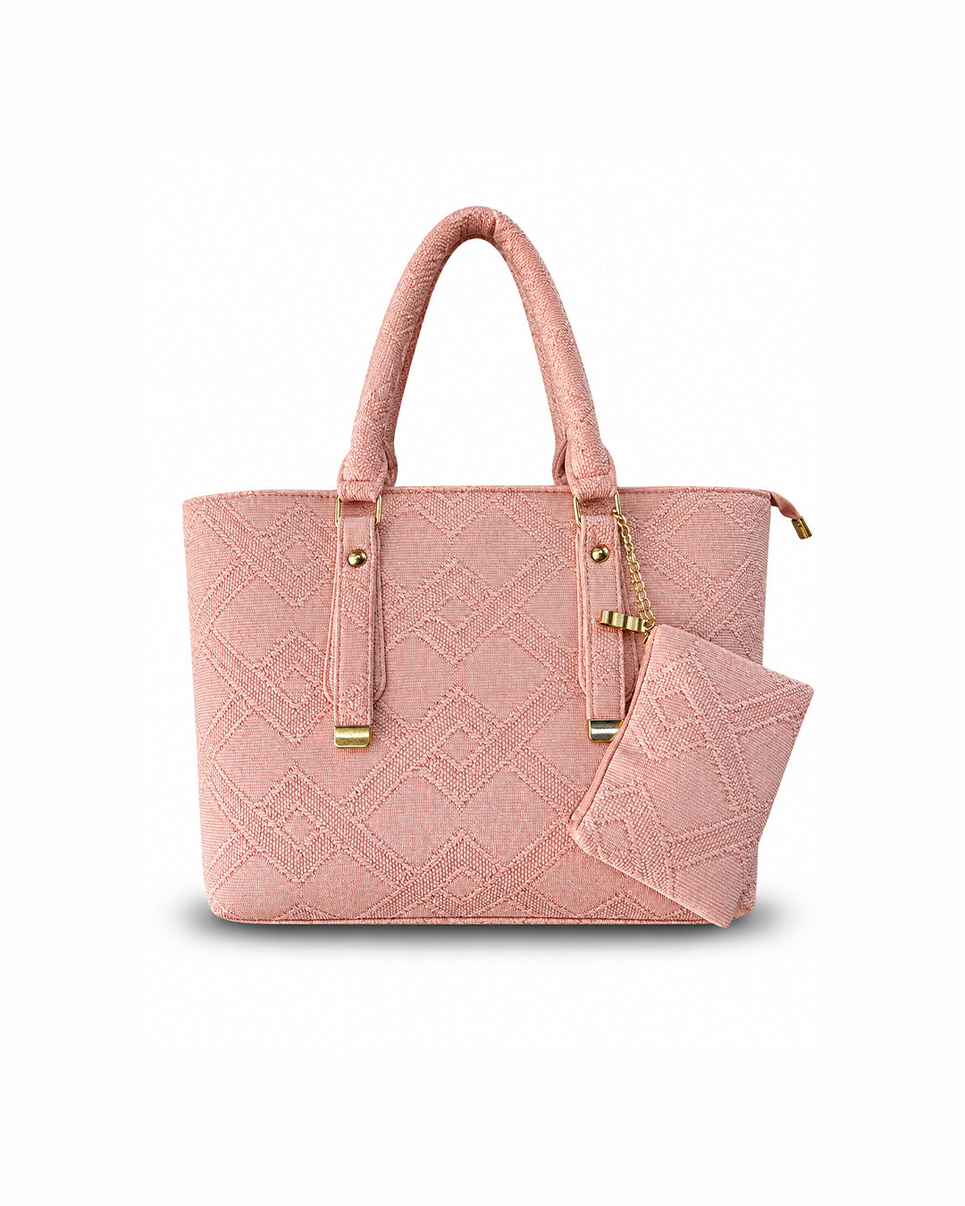 Pink Diamond Weave Tote