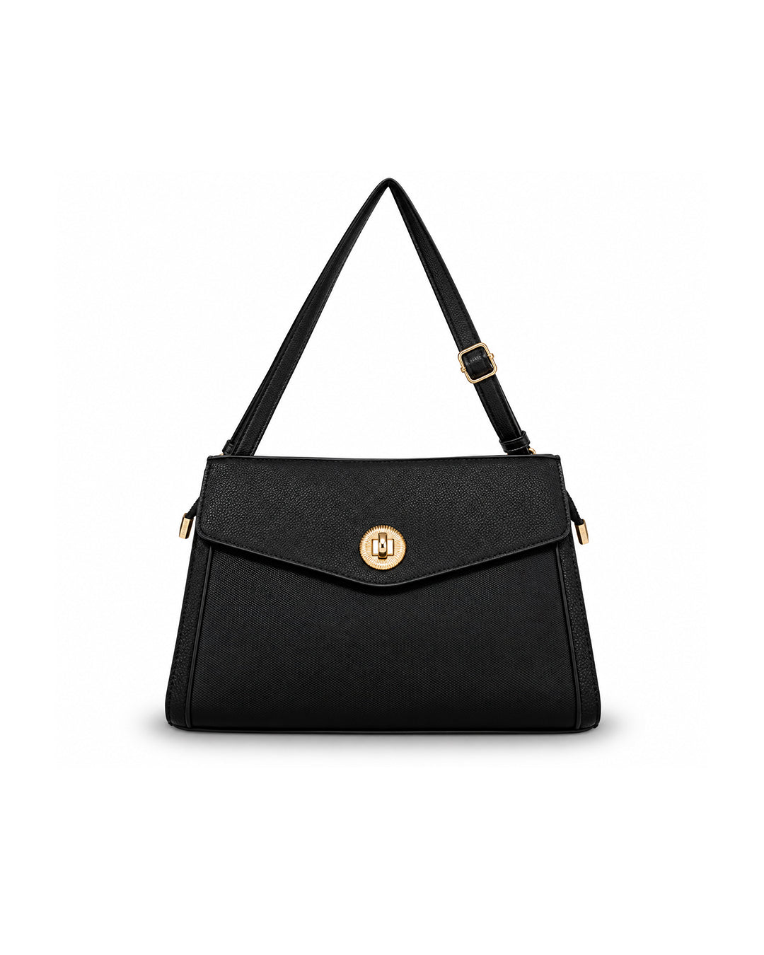 The Textured Turn-Lock Satchel