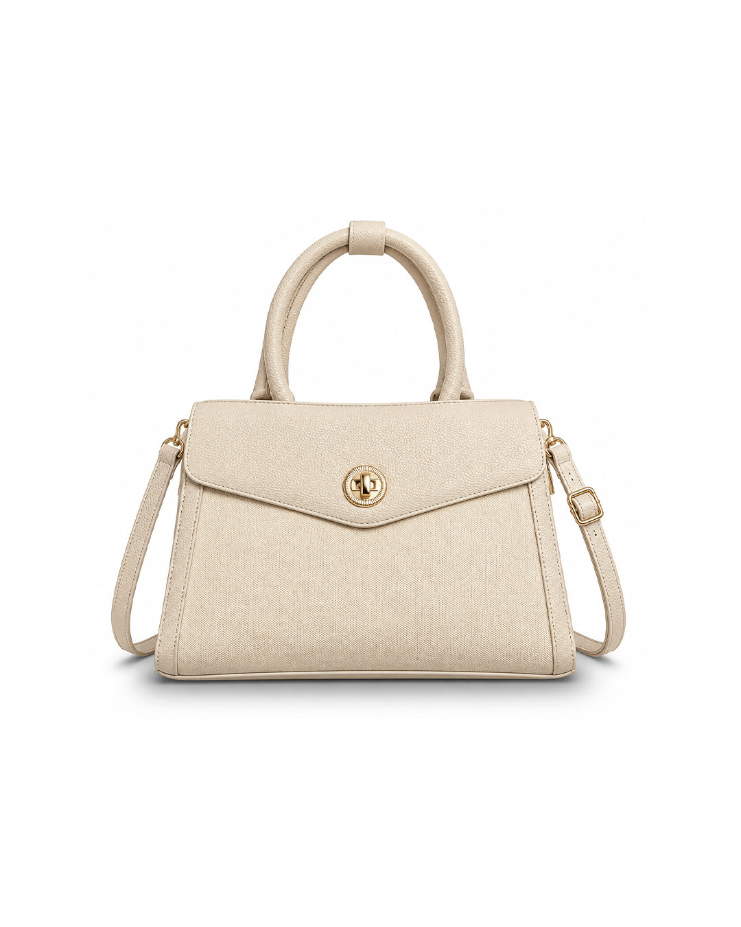 The Textured Turn-Lock Satchel