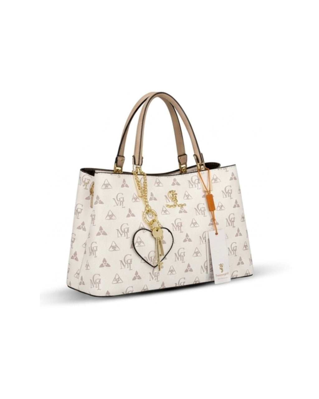 The White Signature Key Charm Tote