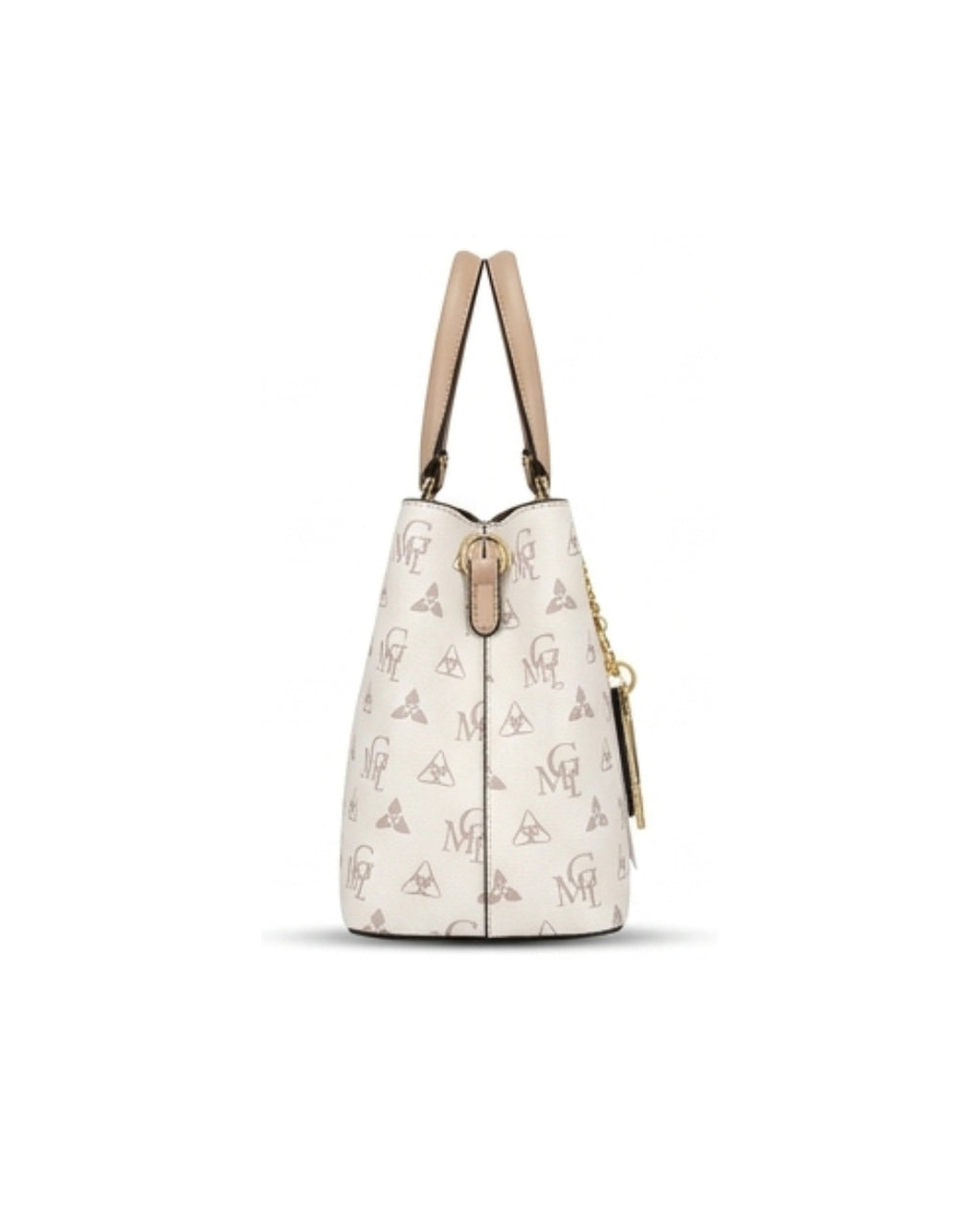 The White Signature Key Charm Tote