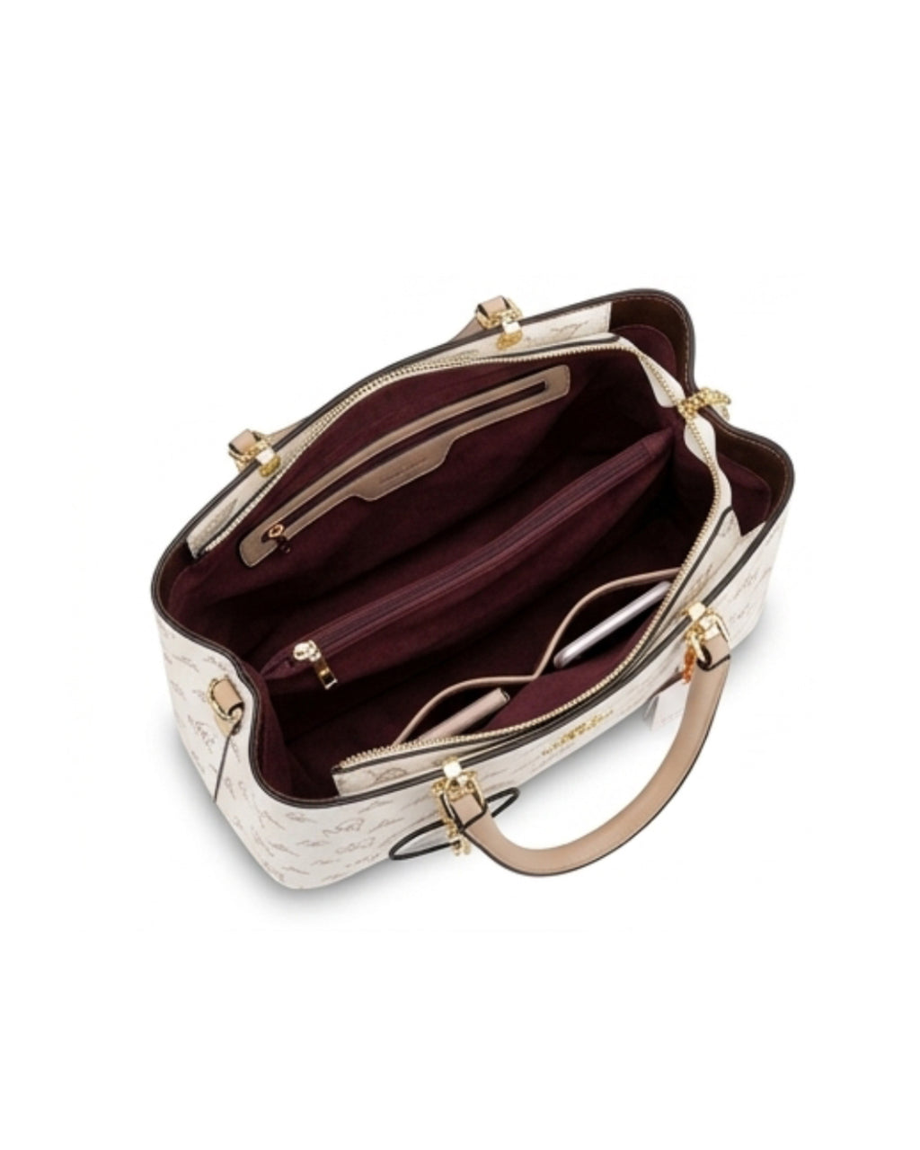 The White Signature Key Charm Tote