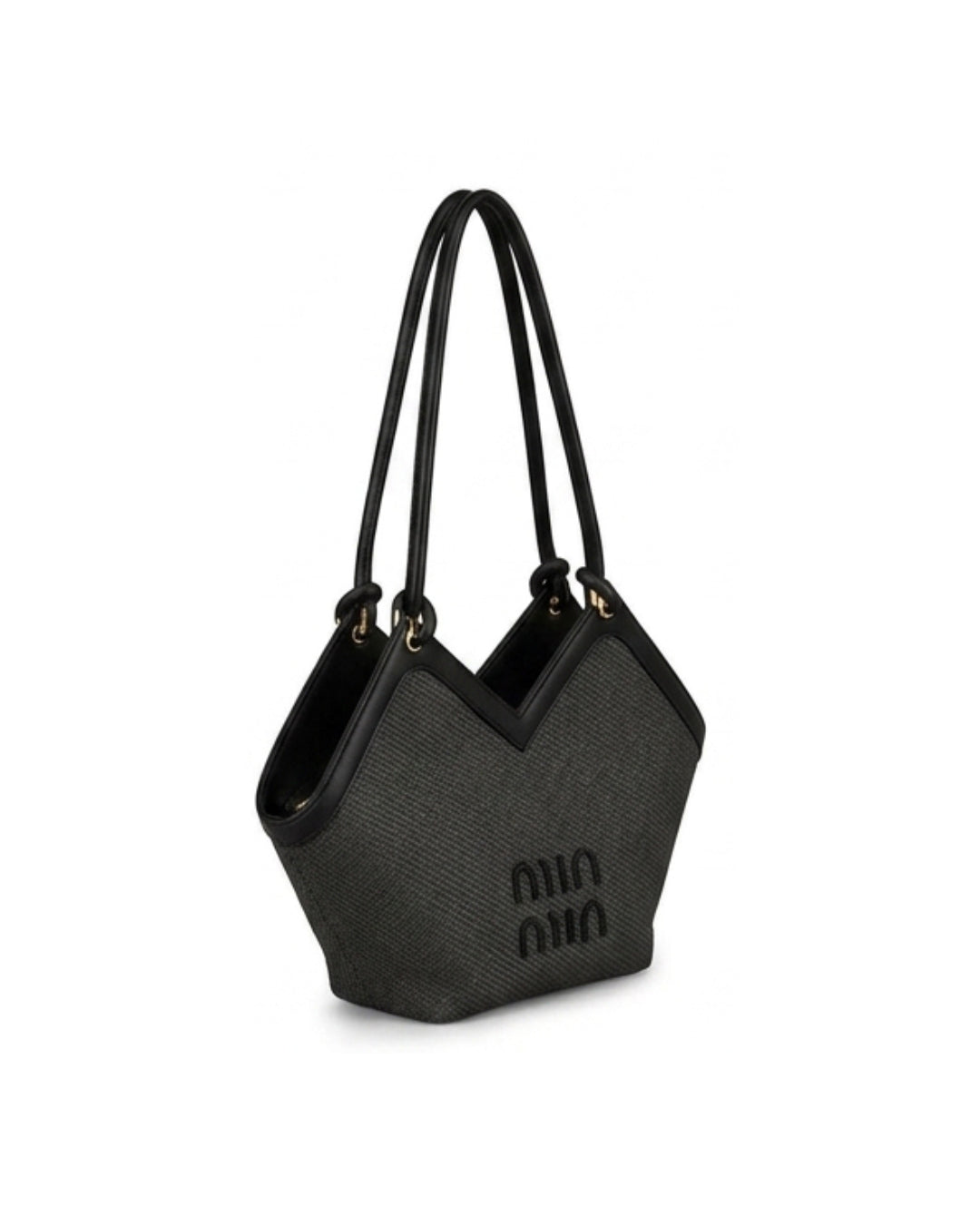 The Charcoal V-Cut Shoulder Bag