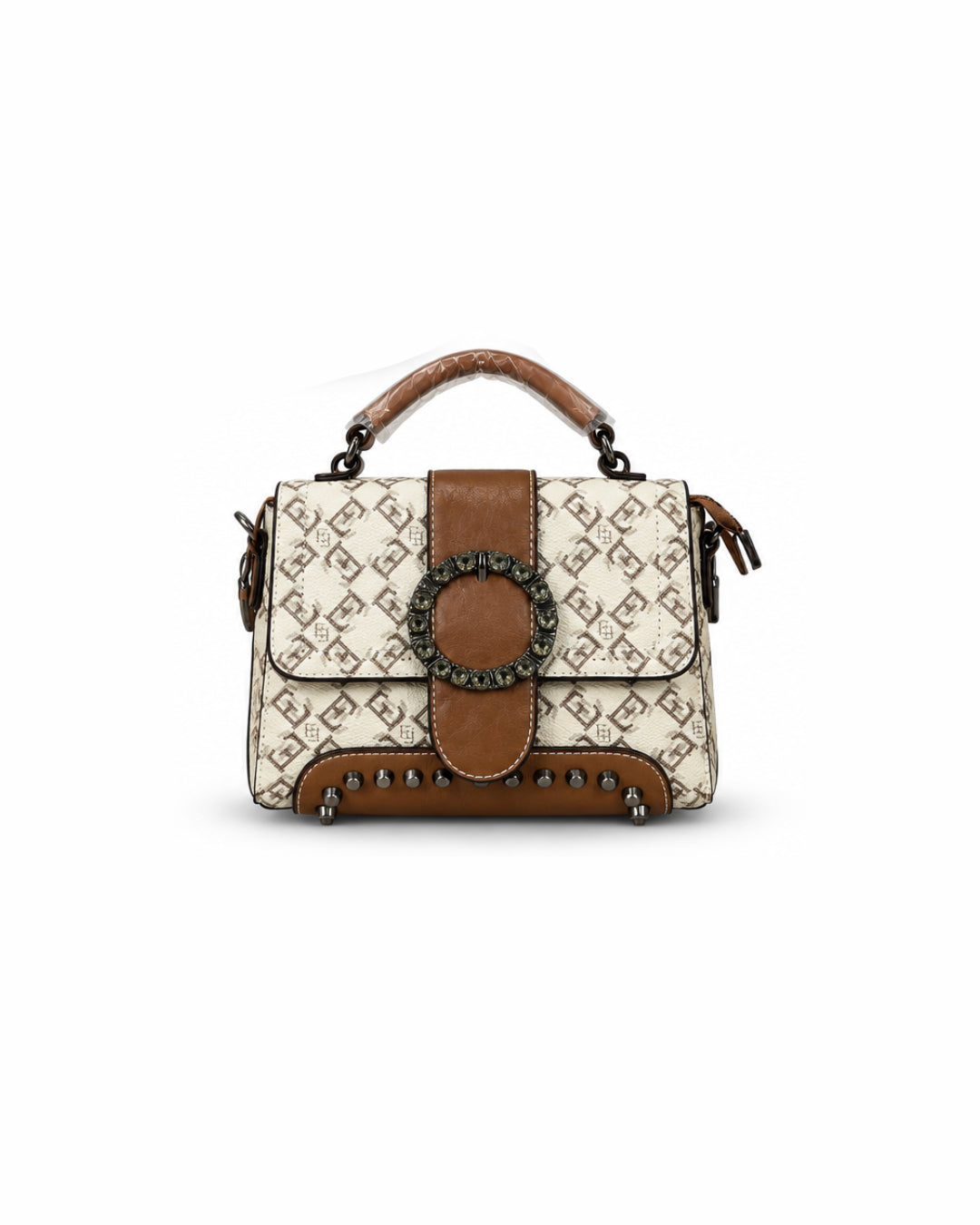 The Monogram Gem-Buckle Satchel