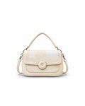 The Tweed Circle-Button Flap Bag