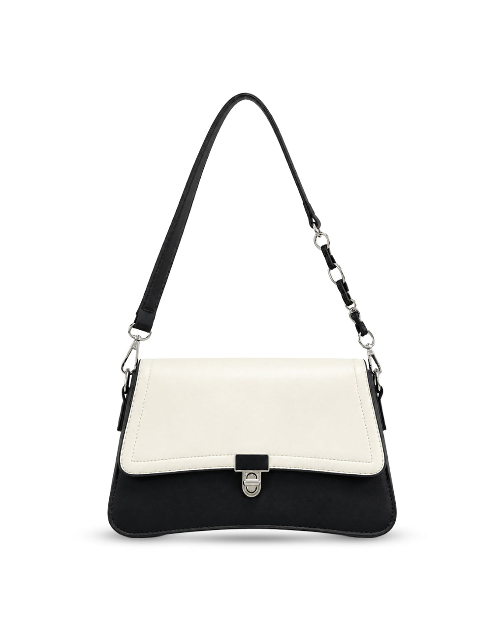 Monochrome Twist Shoulder Bag