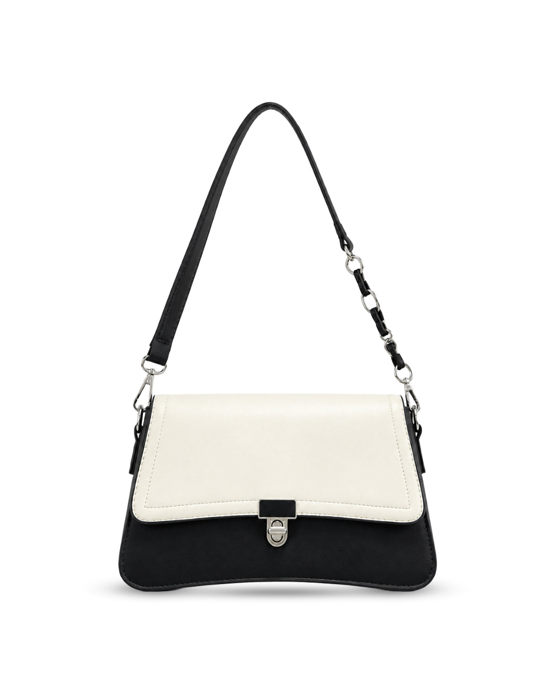 Monochrome Twist Shoulder Bag
