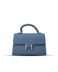 The Slate Blue H-Lock Handbag