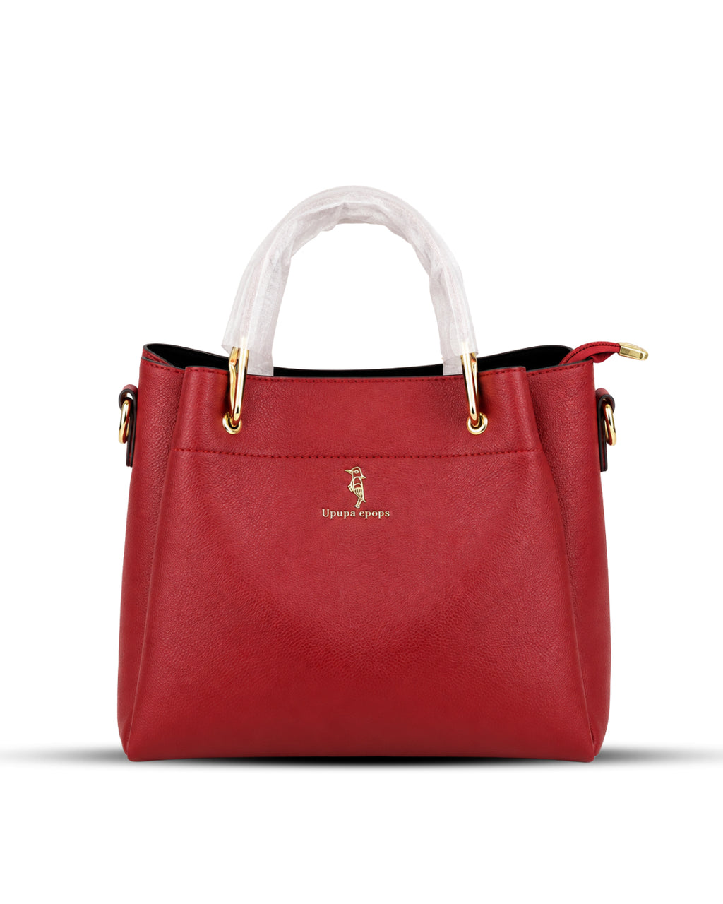 The Crimson Red Gold-Bar Handbag