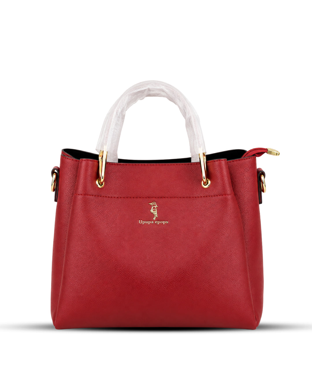 The Crimson Red Gold-Bar Handbag