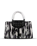The Violet Metallic Lizard-Croc Satchel
