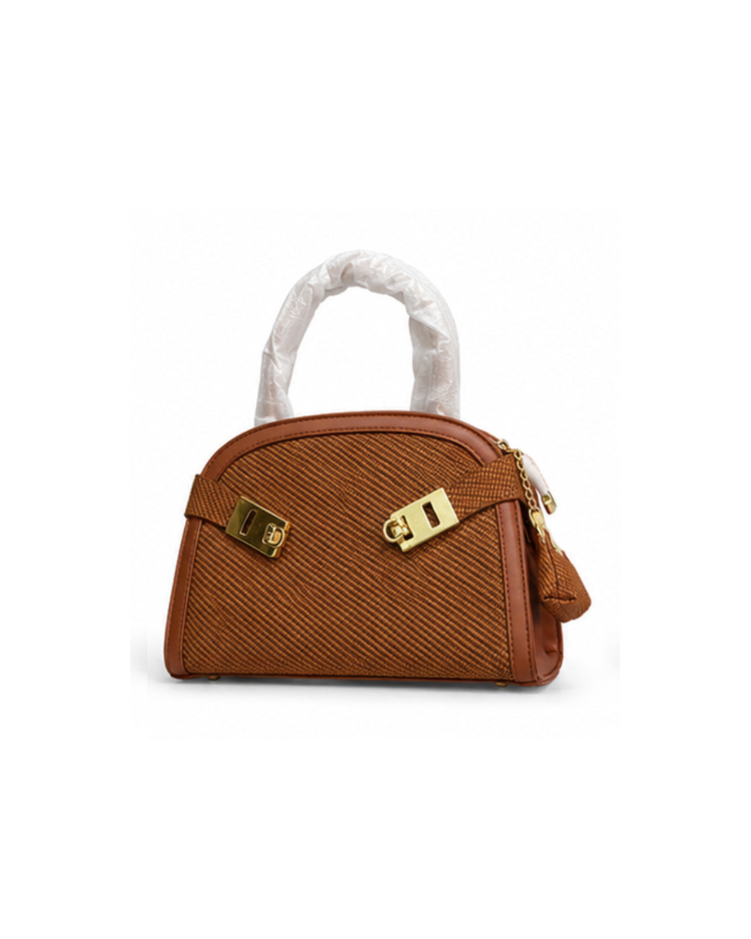 The Diagonal Textured Dome Satchel