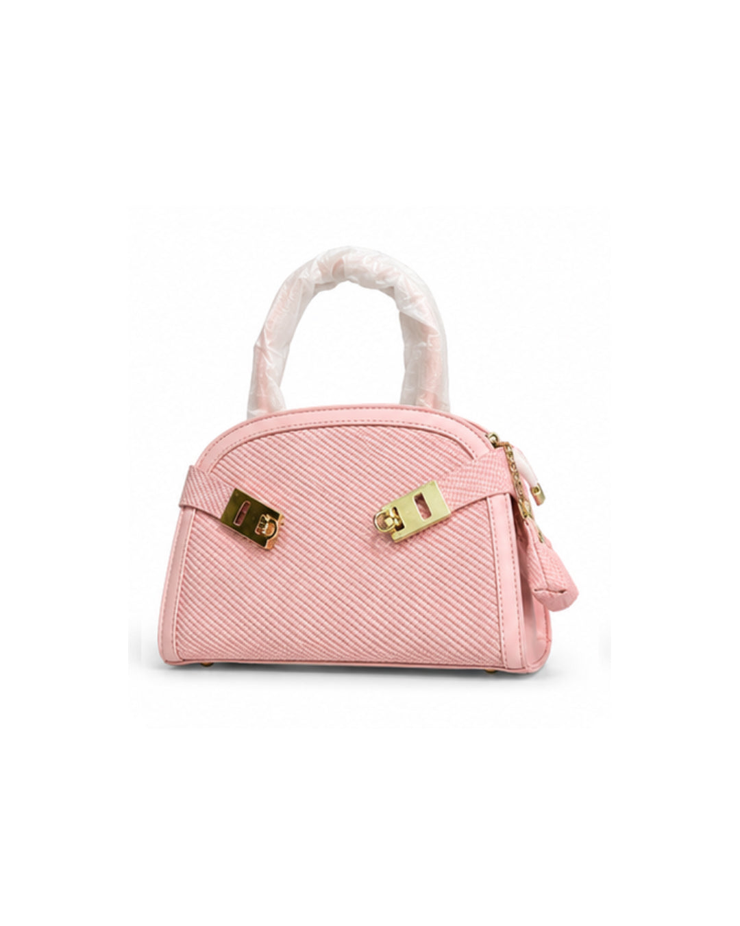 The Diagonal Textured Dome Satchel