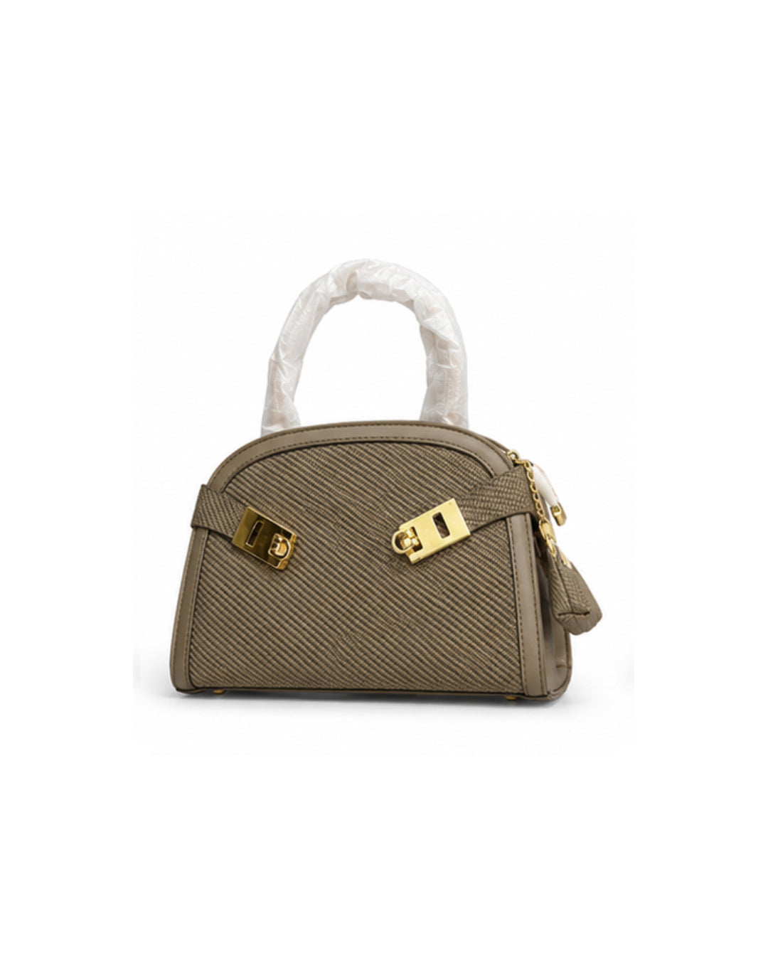The Diagonal Textured Dome Satchel