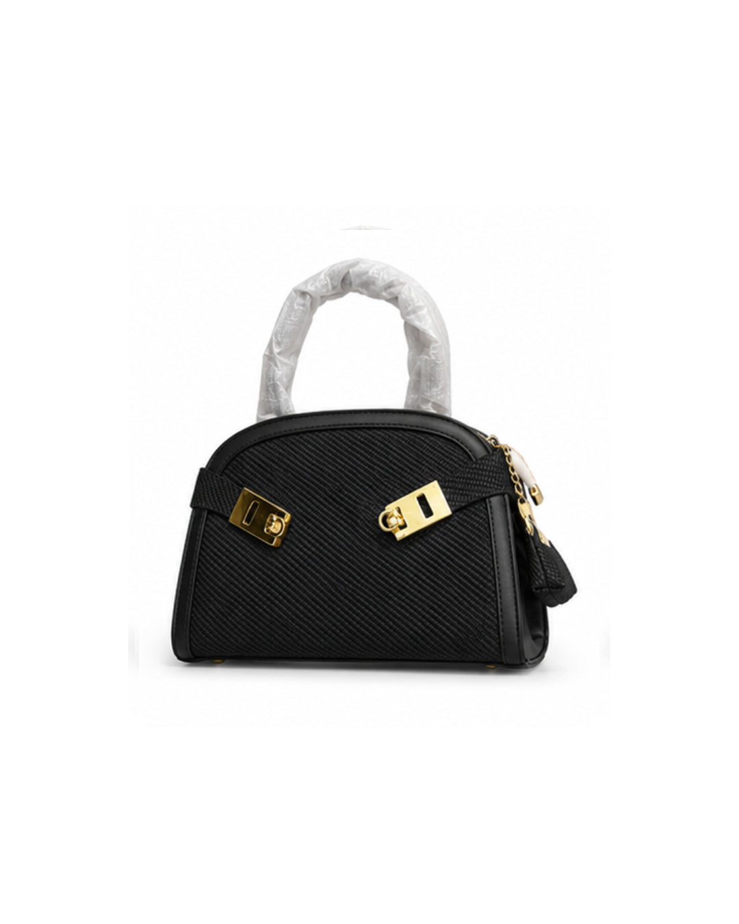 The Diagonal Textured Dome Satchel