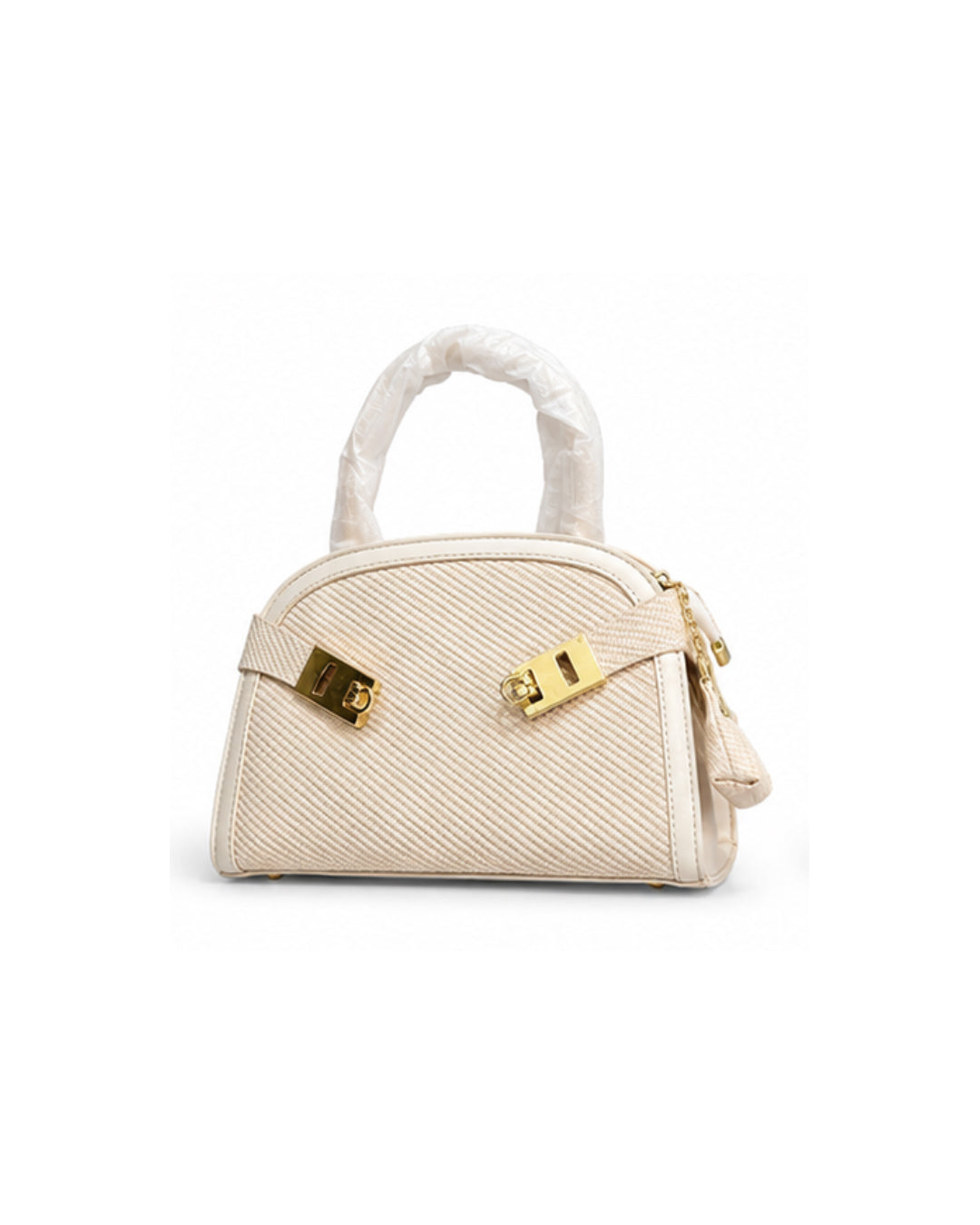 The Diagonal Textured Dome Satchel