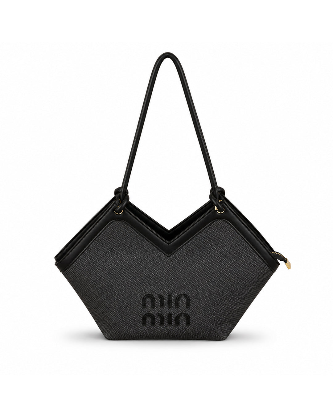 The Charcoal V-Cut Shoulder Bag