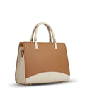 The Two-Tone Curved Panel Structured Satchel