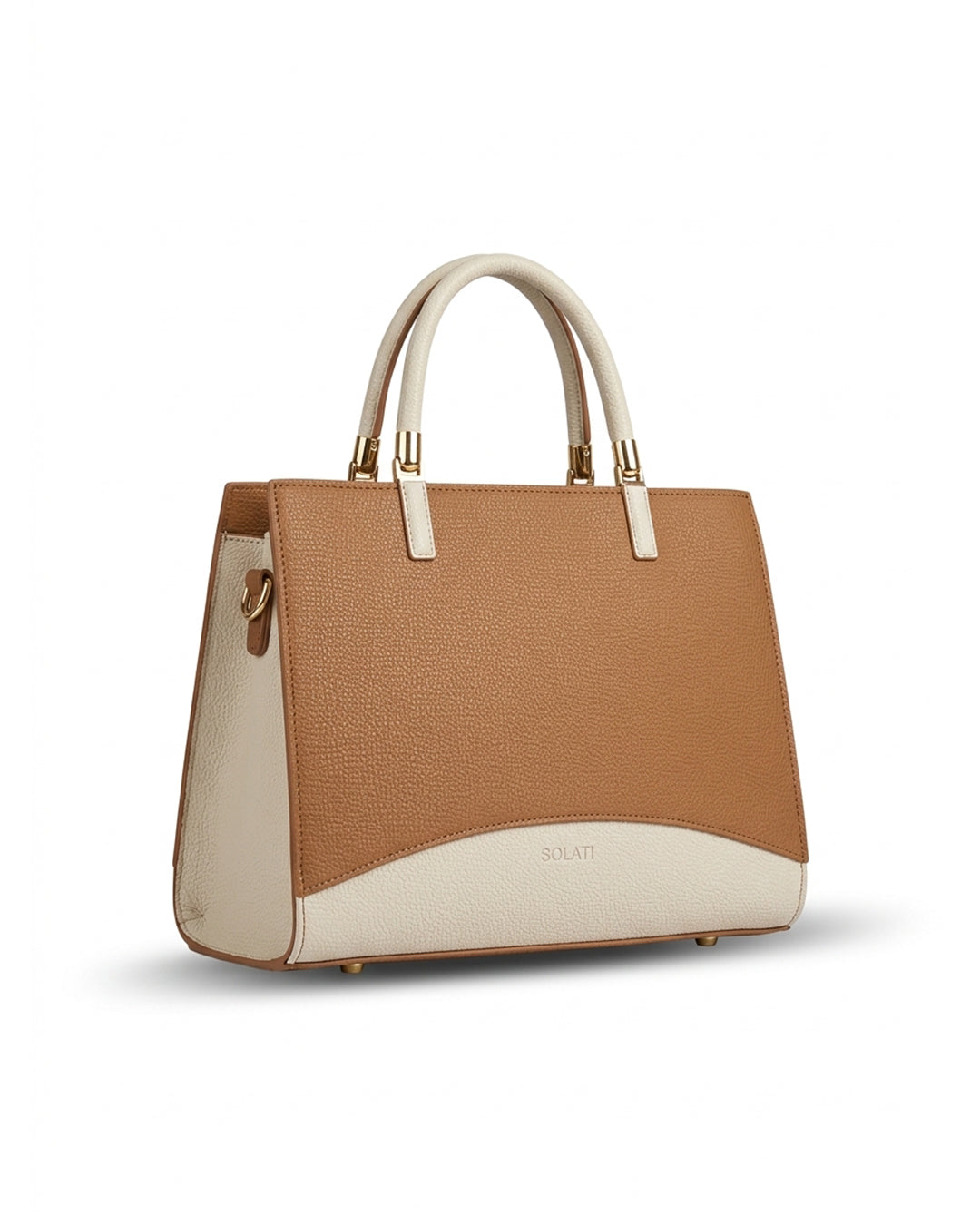 The Two-Tone Curved Panel Structured Satchel