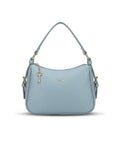 The Key-Charm Pebble-Textured Shoulder Bag