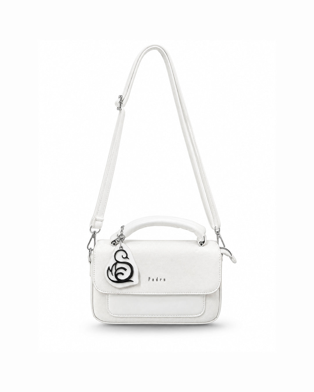 The Swirl-Charm Structured Crossbody Bag
