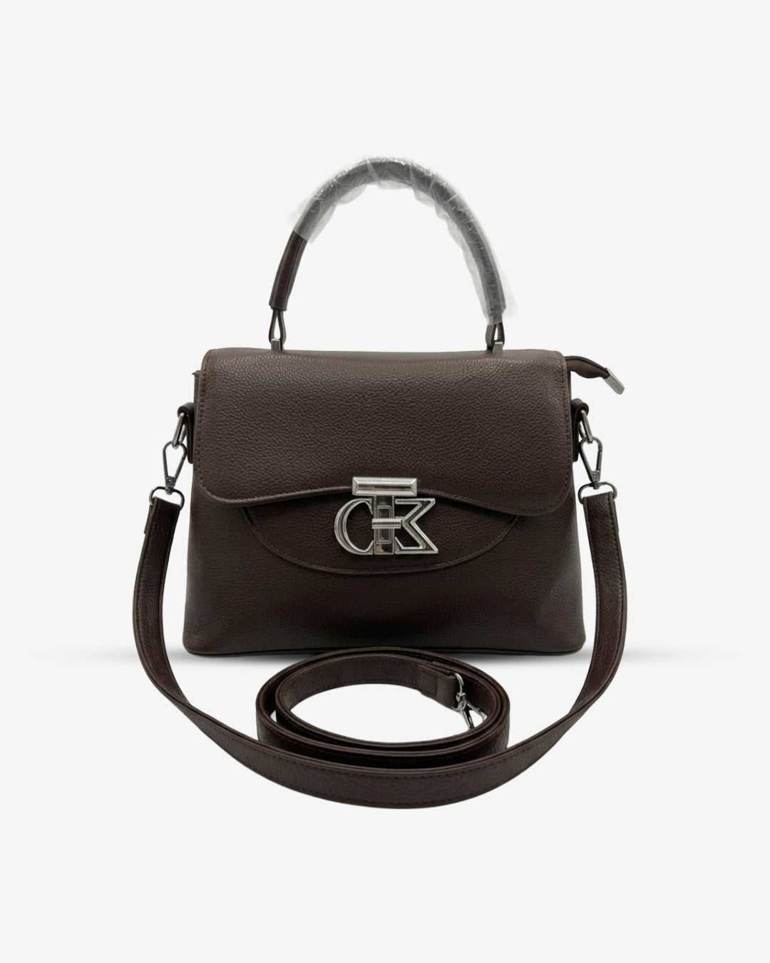 The Monogram-Clasp Structured Satchel