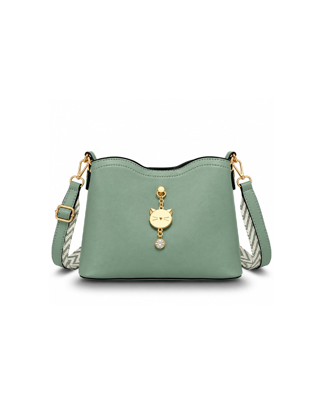 Minty Kitten Crossbody Bag